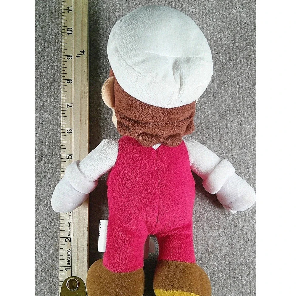 Nintendo Super Mario Fire Mario 10 Inch Plush White Hat Red Overalls Collectible